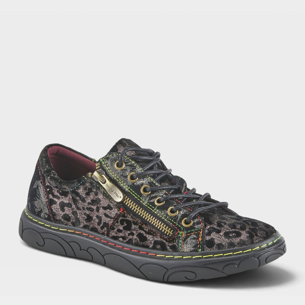 L'Artiste DANLI-CHEETA SNEAKERS in PEWTER MULTI, front view