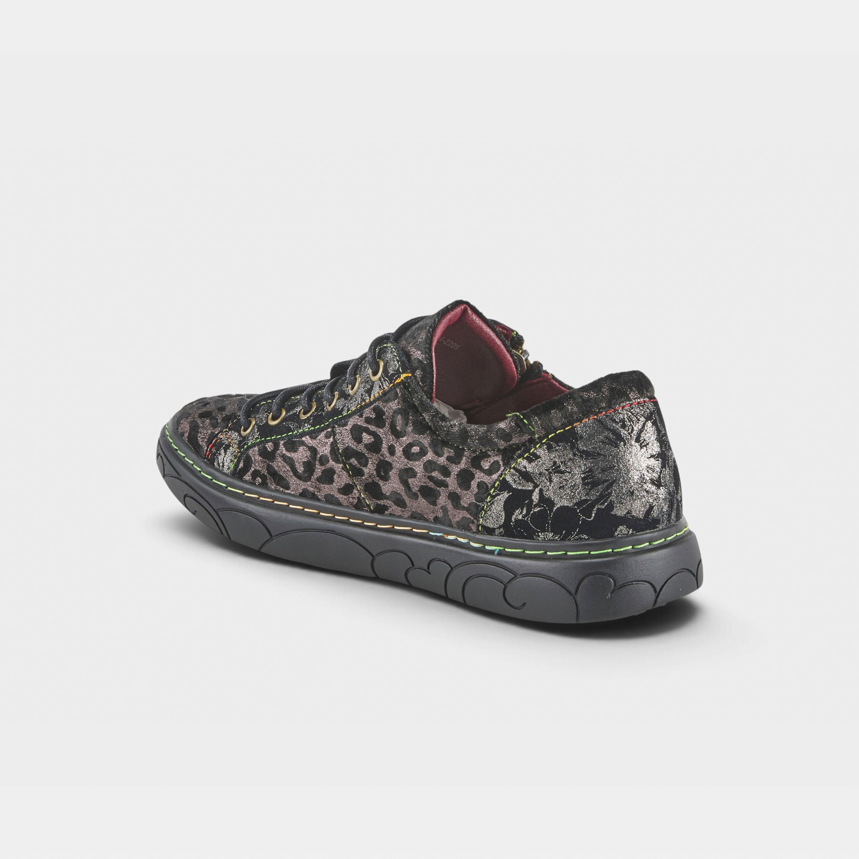 L'Artiste Danli-Cheeta sneakers in Pewter Multi, alternate angle view