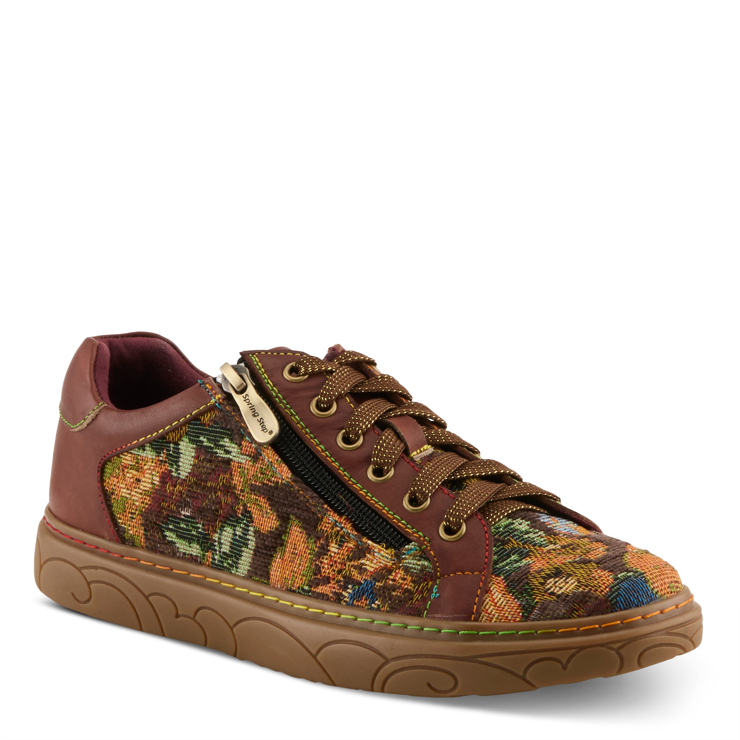 L'Artiste L'ARTISTE DANLI-FAB SNEAKER SHOE shoe in black multi with handcrafted leather design