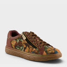L'Artiste DANLI-FAB SNEAKER SHOE in BROWN MULTI, front view