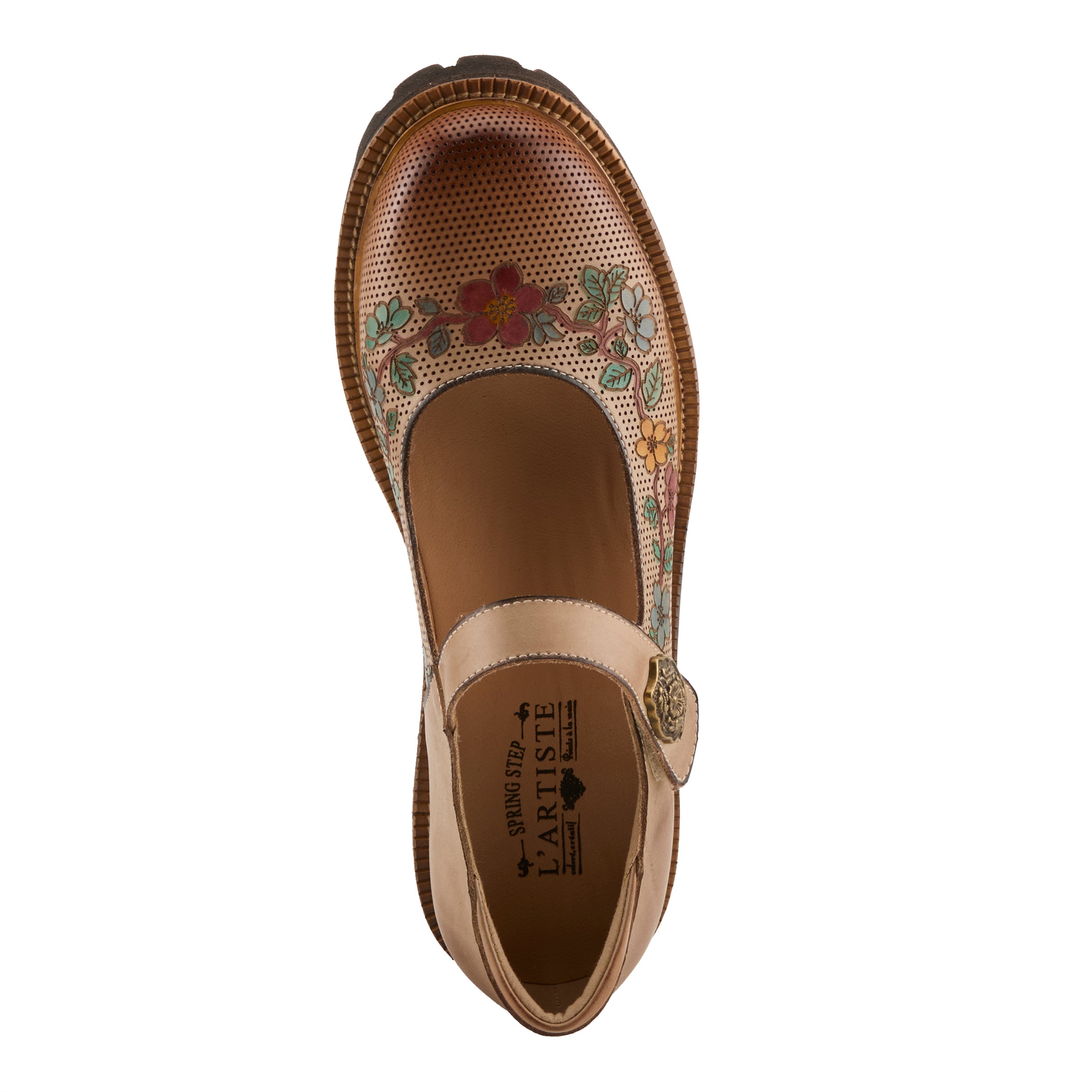 Floral & Embroidered Mary Jane Flats Women – Spring Step Shoes