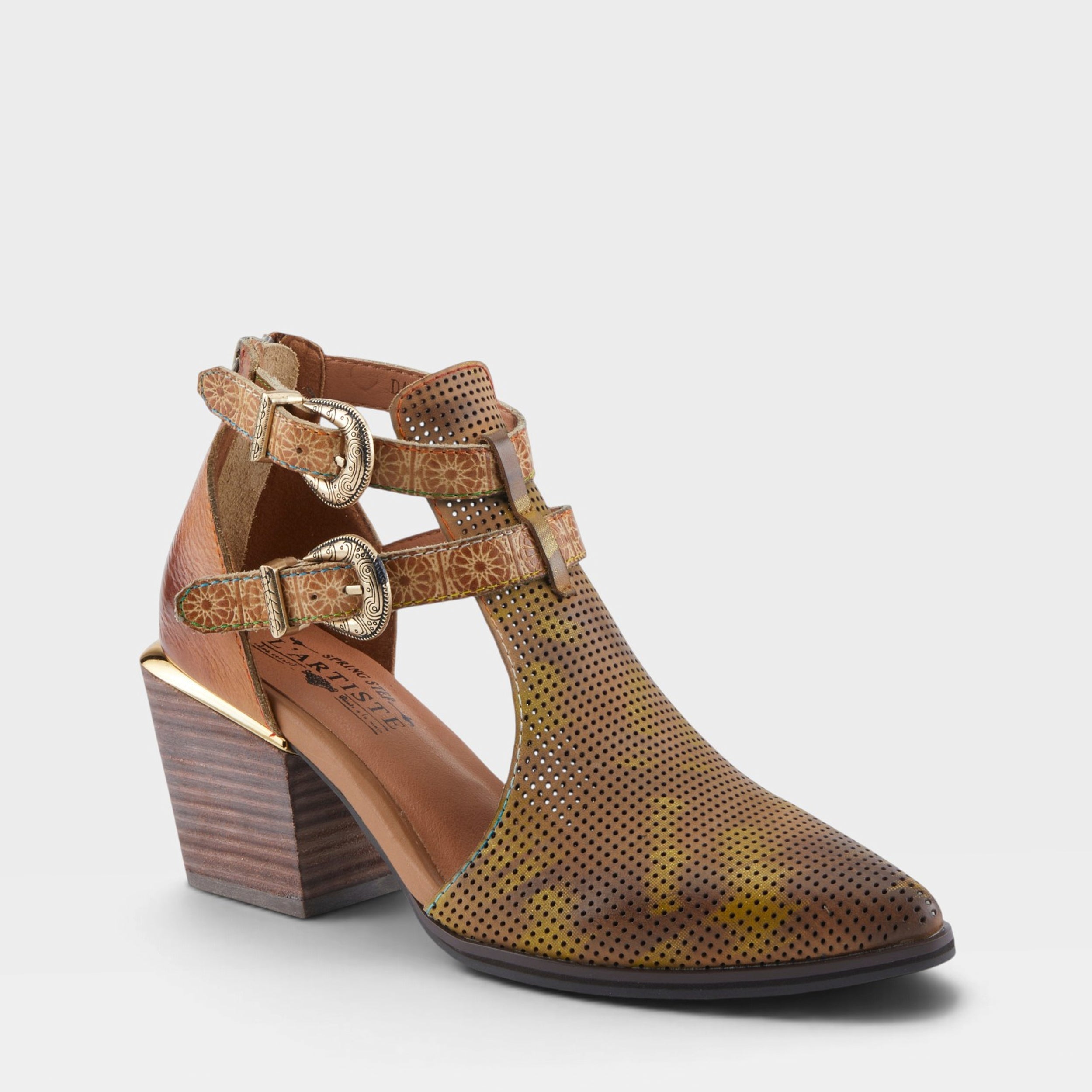 L'Artiste DARETOBE SHOES in TAN MULTI, front view