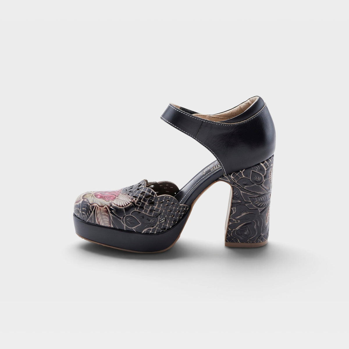 L'Artiste Debbihary Mary Jane shoes in Black Multi, side view