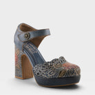 L'Artiste DEBBIHARY MARY JANE SHOES in NAVY MULTI, front view