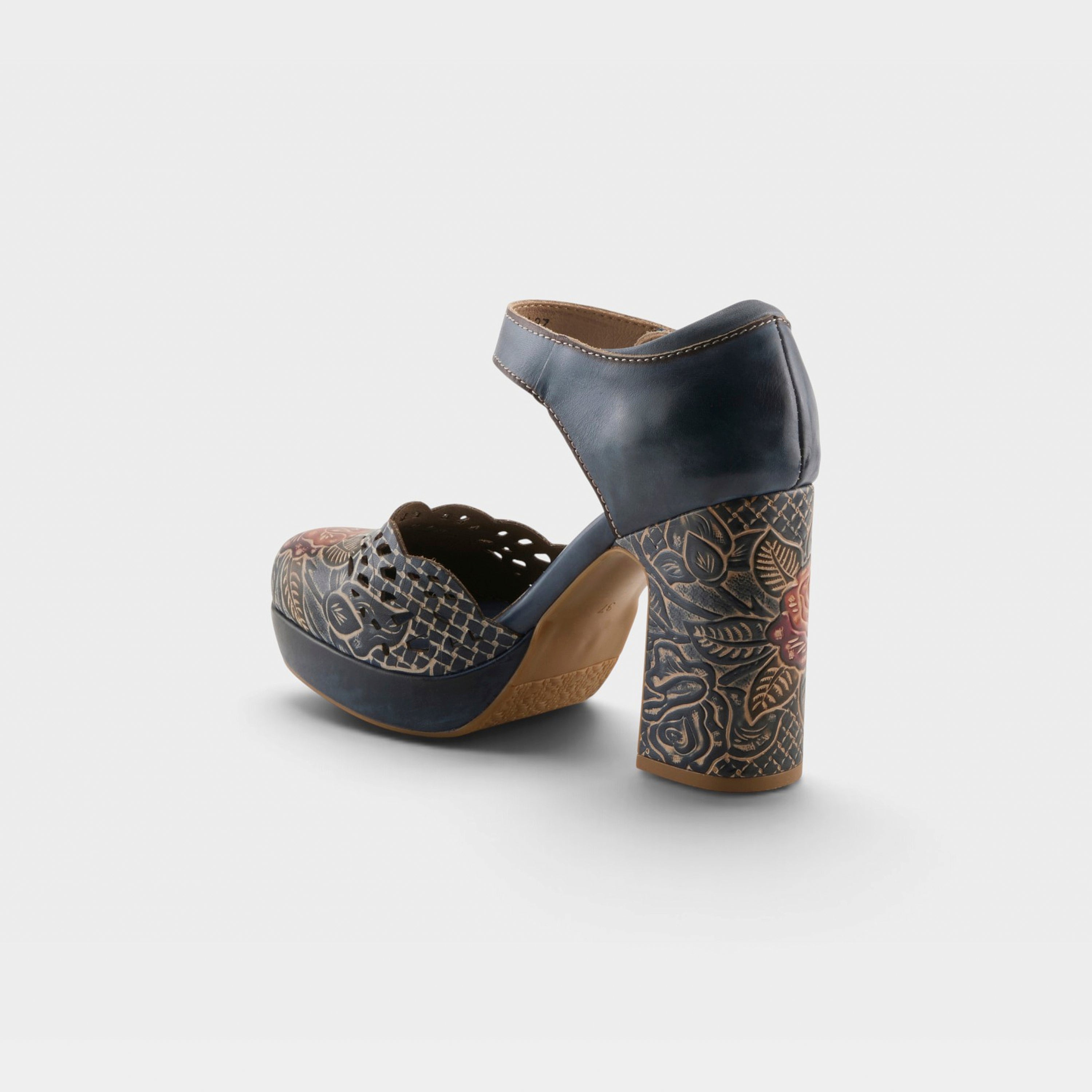 L'Artiste Debbihary Mary Jane shoes in Navy Multi, alternate angle view