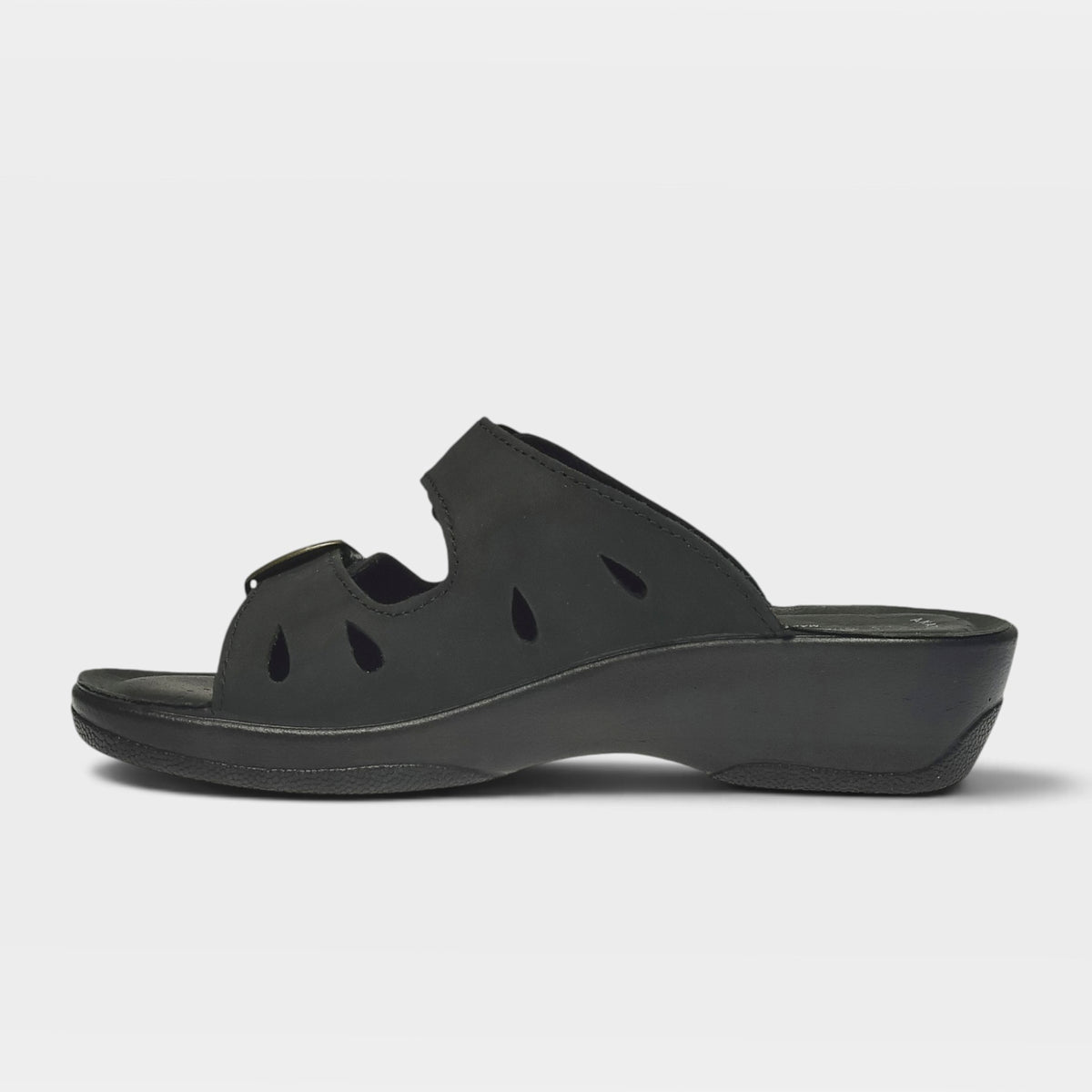 Flexus Decca Black Nubuck Sandal