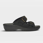 Flexus Decca Black Nubuck Sandal