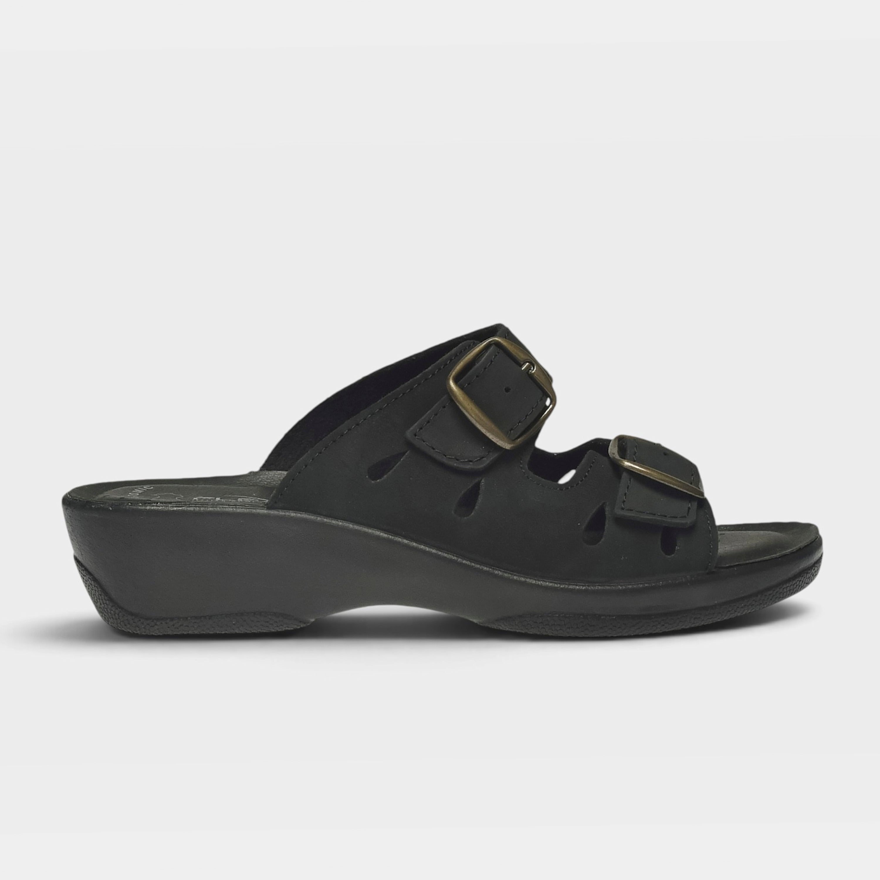 Flexus Decca Black Nubuck Sandal