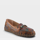 L'Artiste L'ARTISTE DELAVIGNE SHOES shoe in camel multi with handcrafted leather design