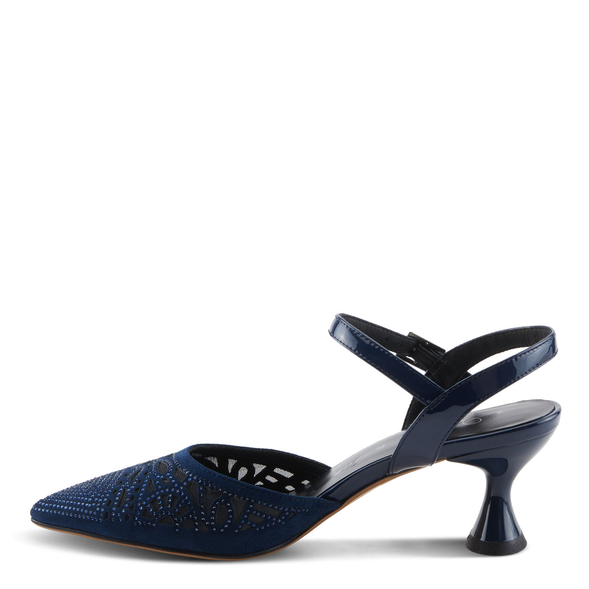 Azura Delicate women's sandal in black with leather upper and buckle detail