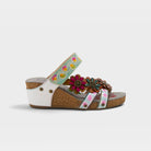 L'Artiste Delight slide sandals in White Multi, hero view