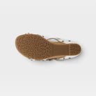 L'Artiste Delight slide sandals in White Multi, outsole view