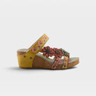 L'Artiste Delight slide sandals in Yellow Multi, hero view
