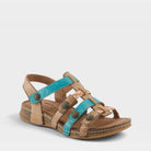 L'Artiste DELILA SANDALS in BEIGE MULTI, front view