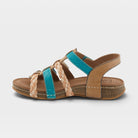 L'Artiste Delila sandals in Beige Multi, side view
