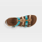 L'Artiste Delila sandals in Beige Multi, top view