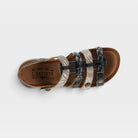 L'Artiste Delila sandals in Black Multi, top view