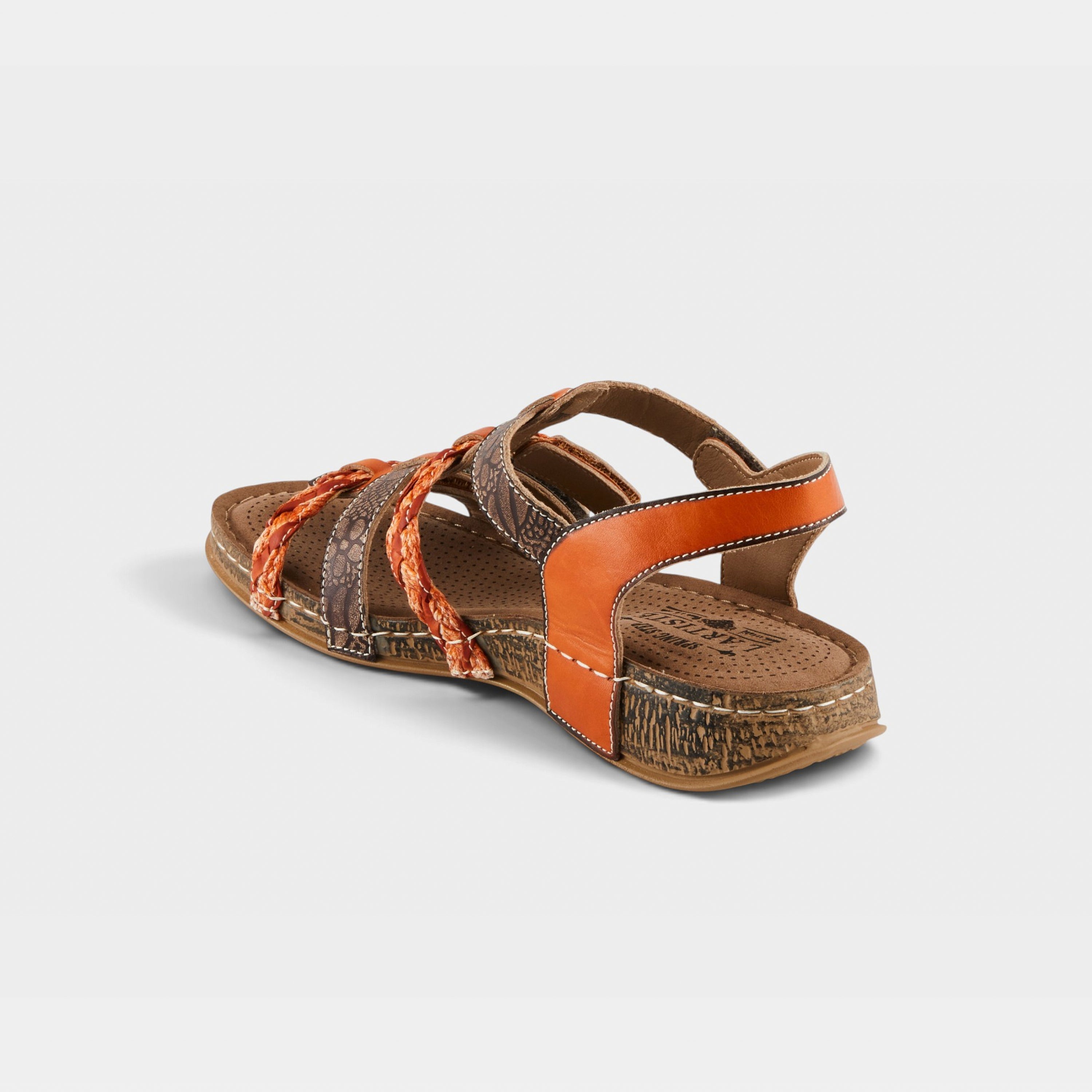 L'Artiste Delila sandals in Orange Multi, alternate angle view