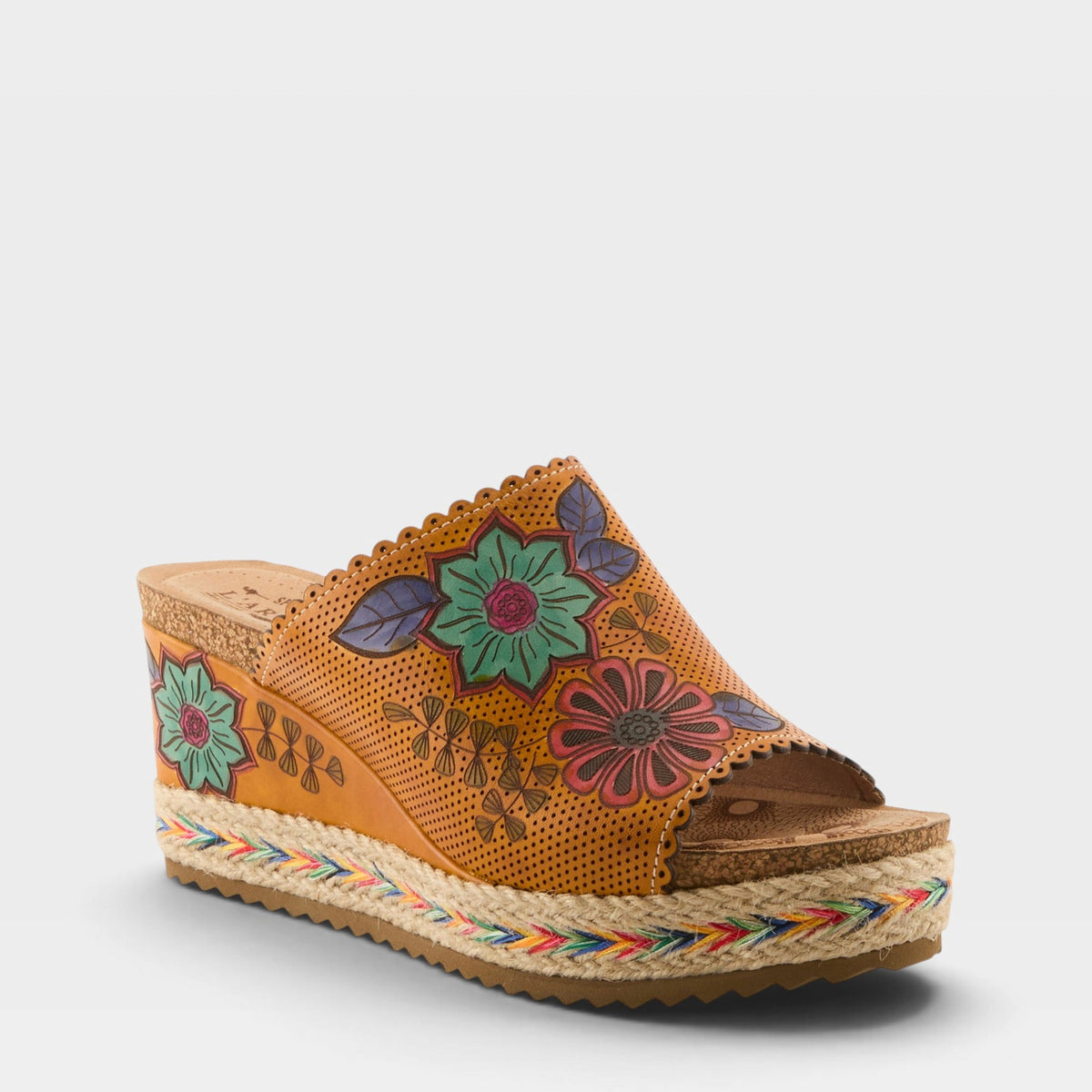 L'Artiste DELRAYBEACH SANDALS in MANGO MULTI, front view