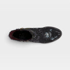 L'Artiste Dessa bootie in Black Multi, top view