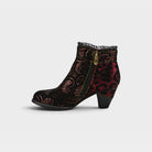 L'Artiste Dessa bootie in Bordeaux Multi, side view