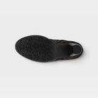 L'Artiste Dessa bootie in Bordeaux Multi, outsole view
