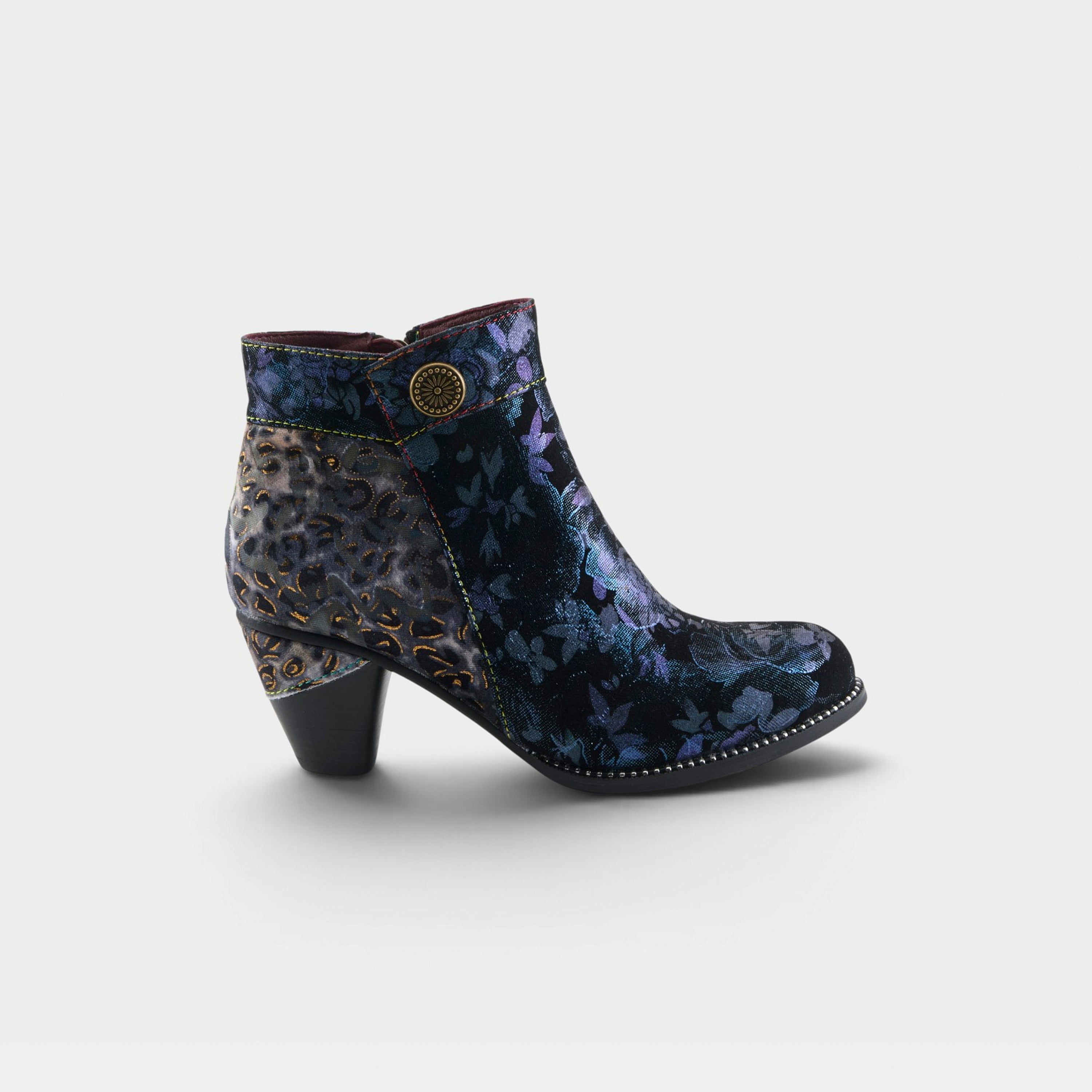 L'Artiste Dessalynn boots in Navy Multi, hero view