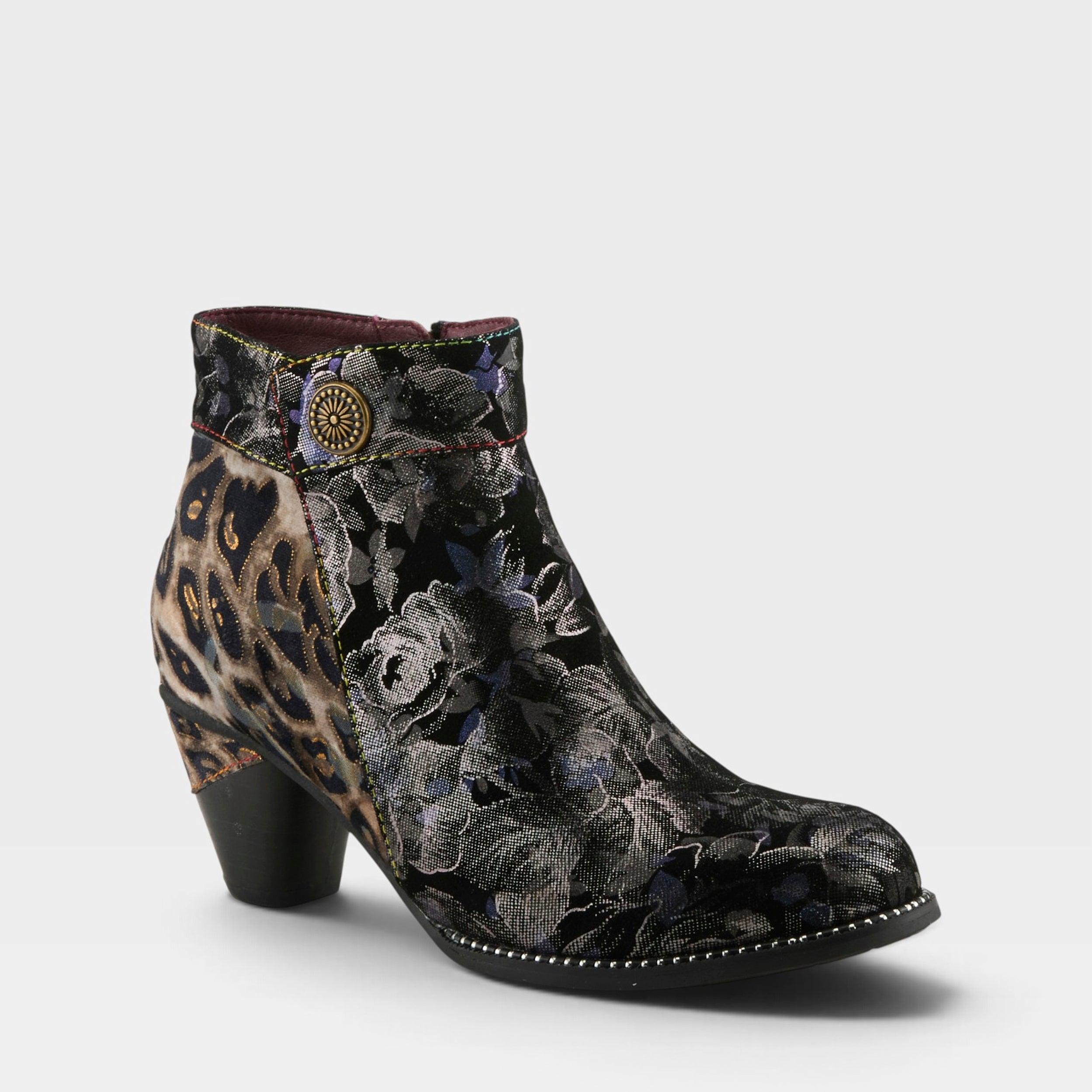 L'Artiste DESSALYNN BOOTS in PEWTER MULTI, front view