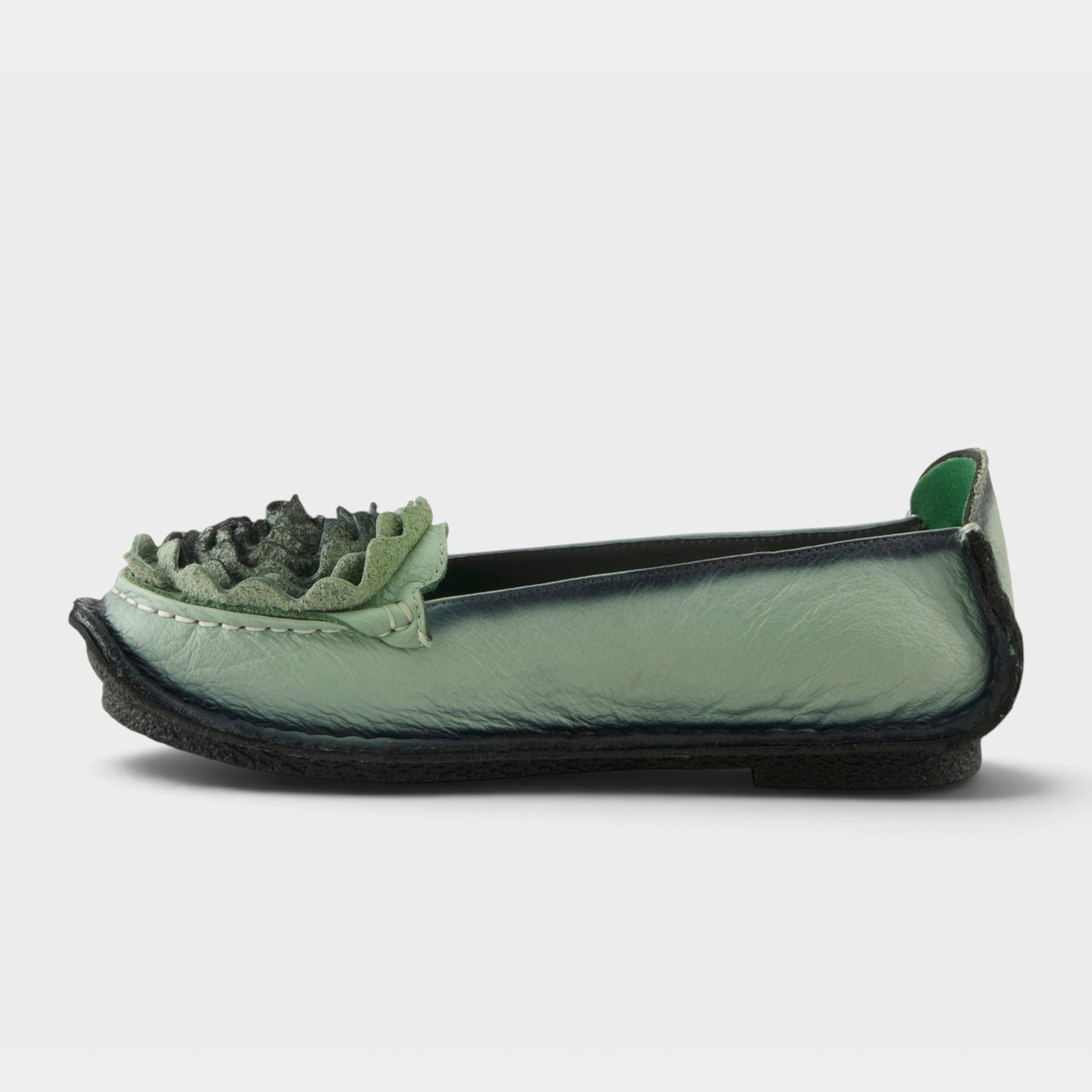L'Artiste Dezi slip-on shoes in Green, side view