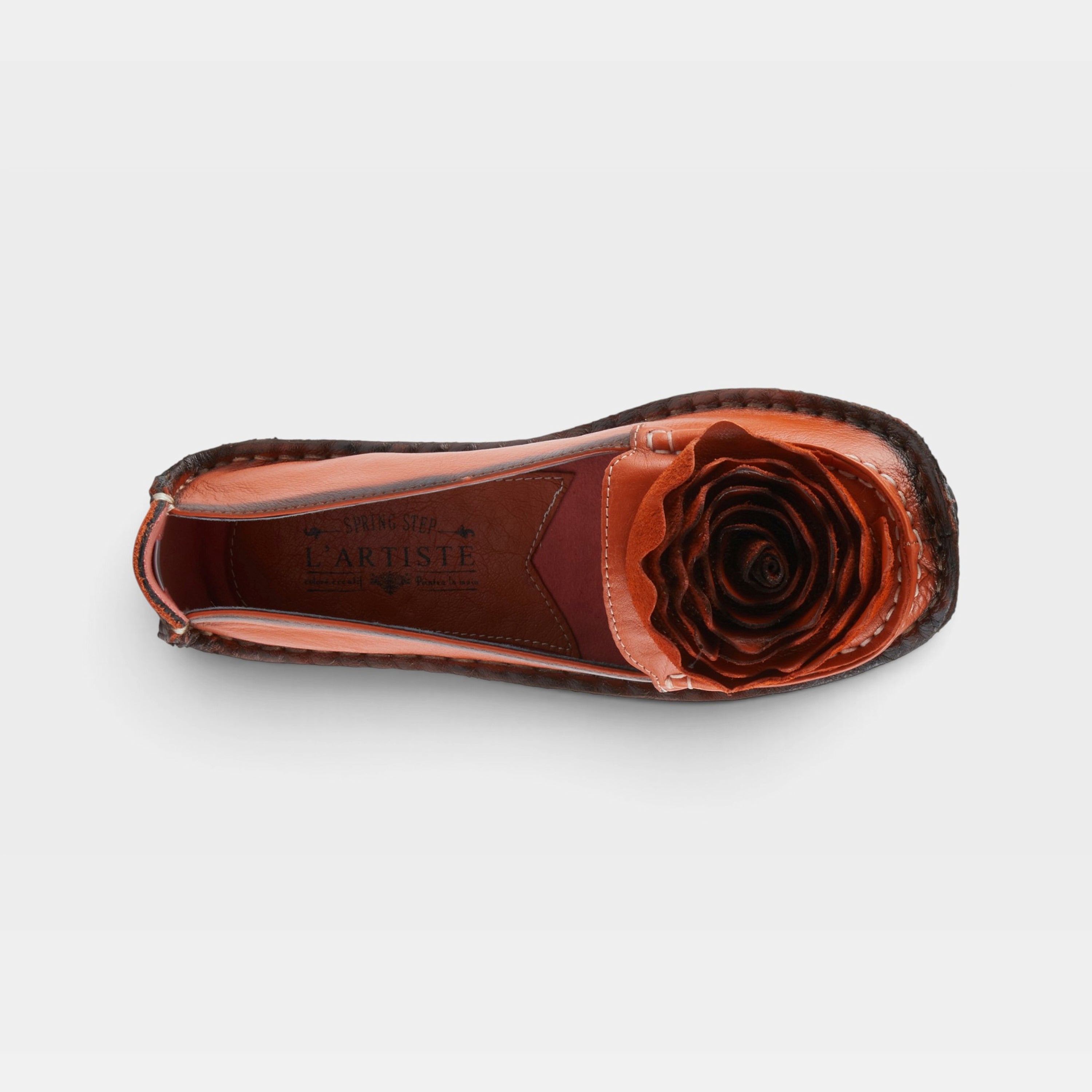L'Artiste Dezi slip-on shoes in Orange, top view