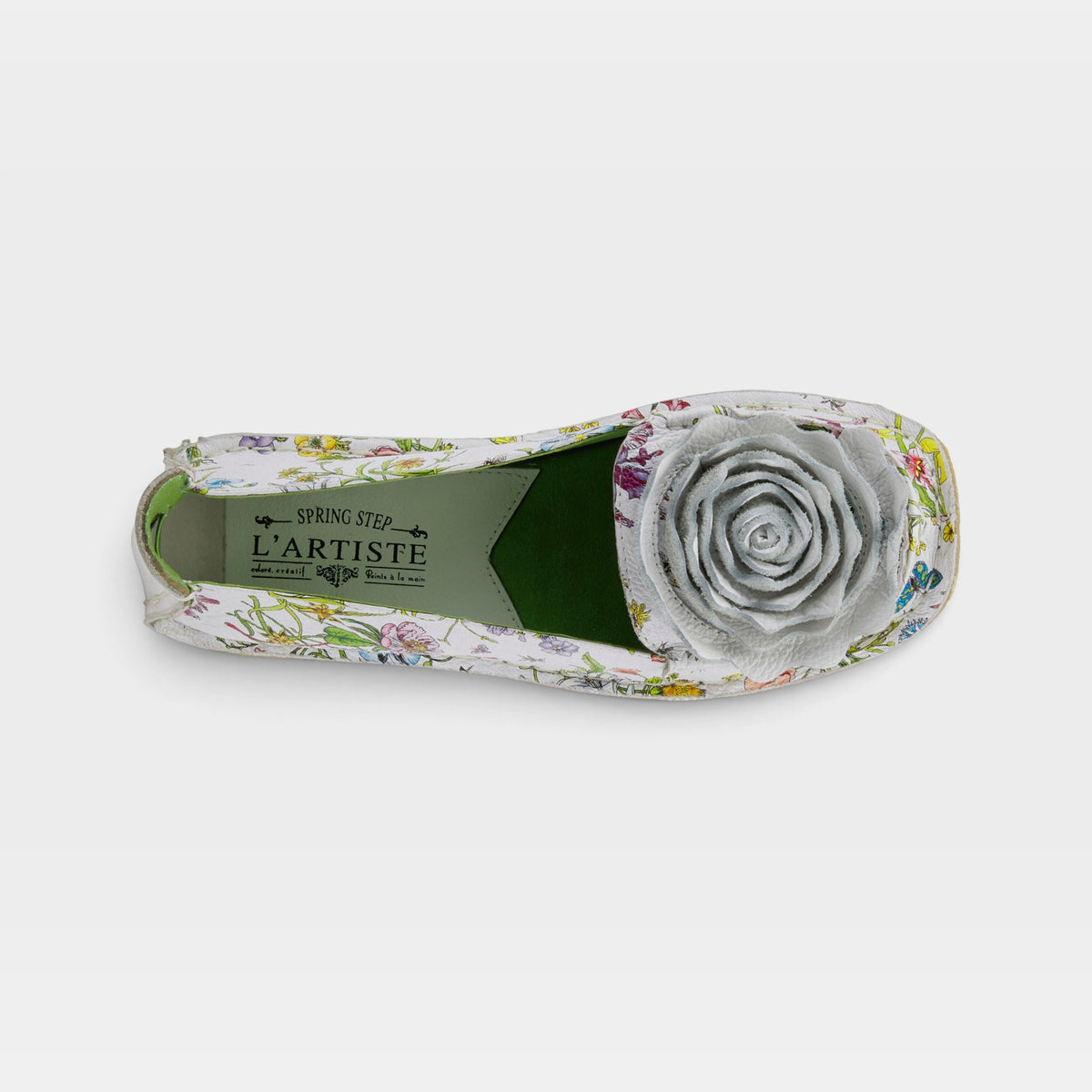 L'Artiste Dezi slip-on shoes in White Multi, top view
