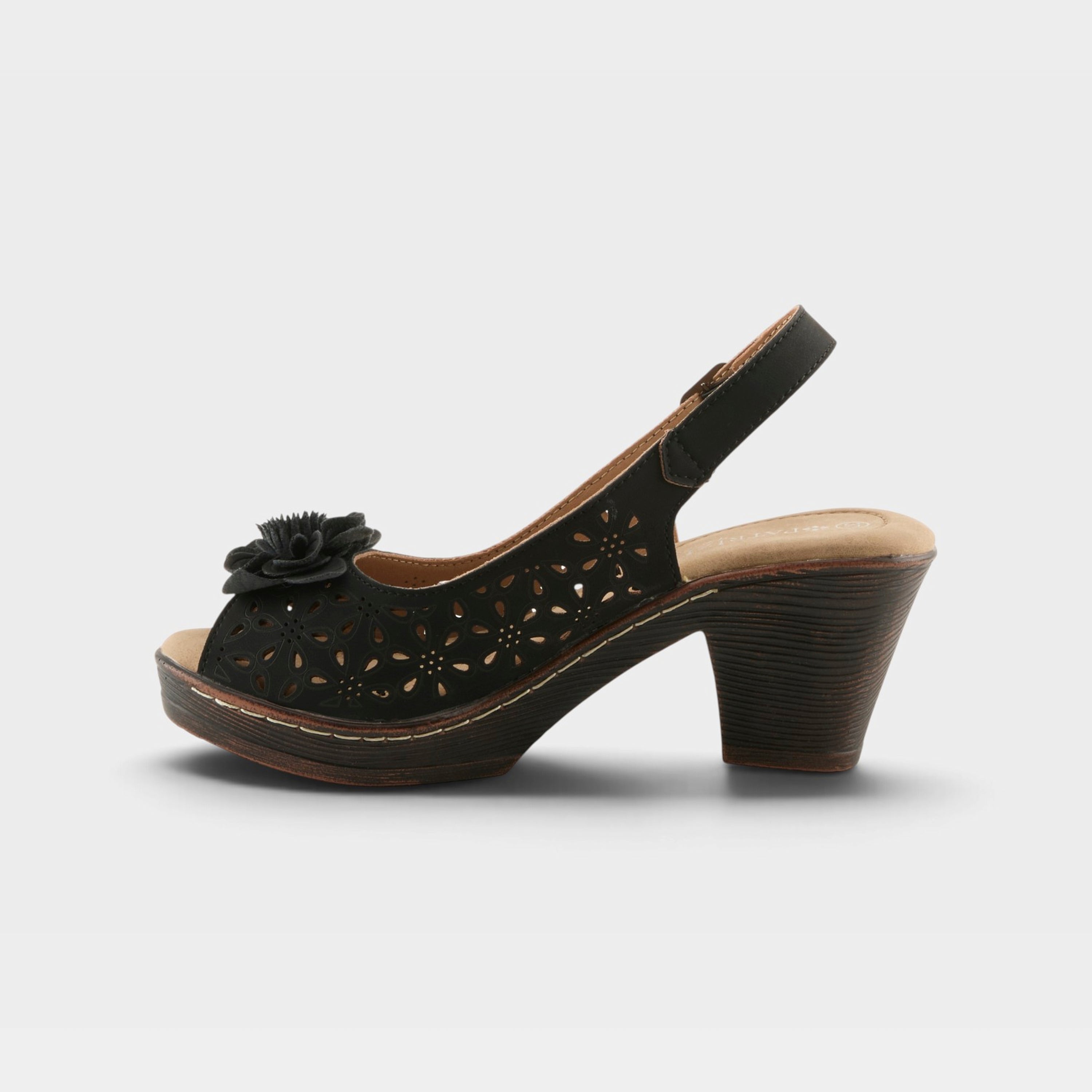 Patrizia Doriday Black Slingback Sandal