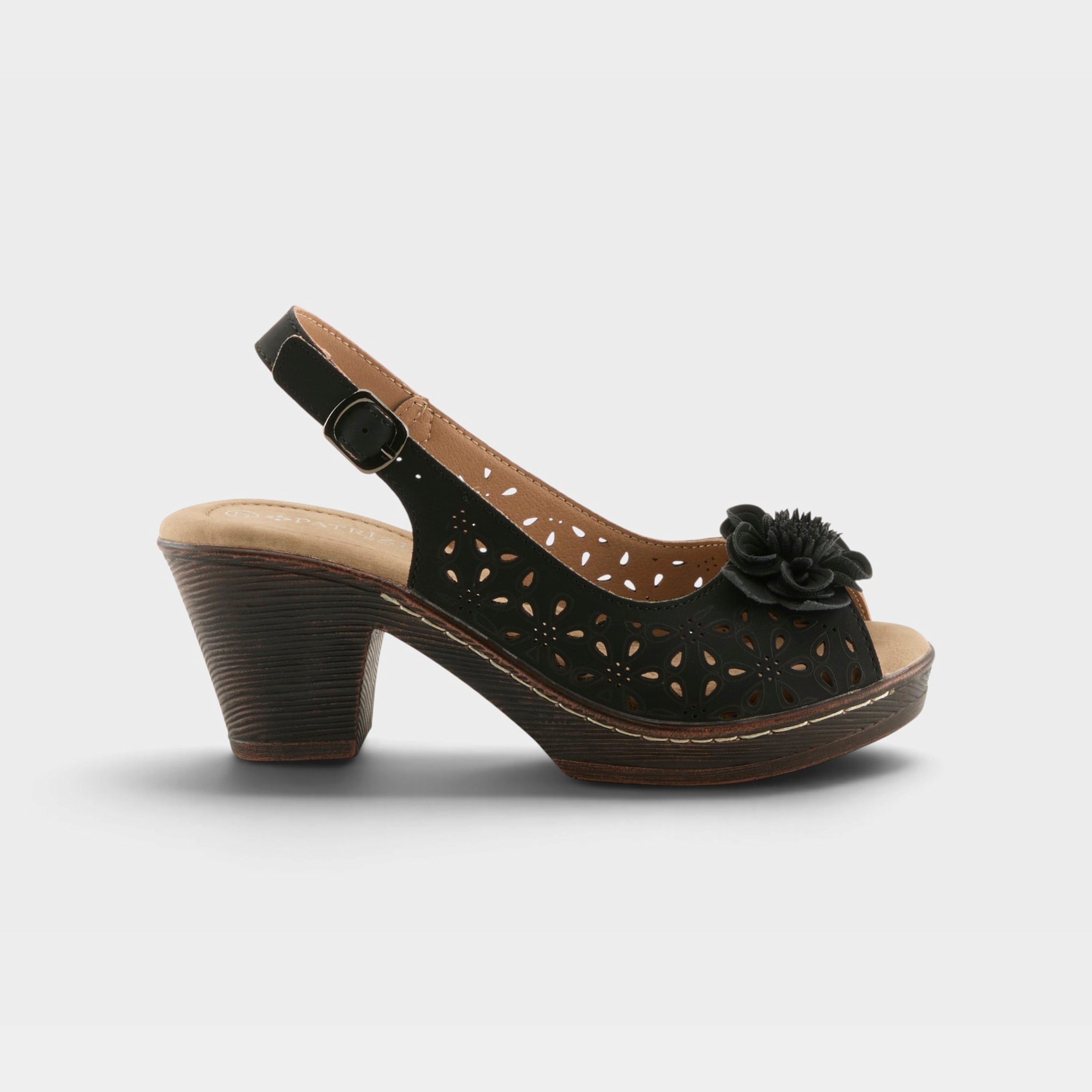 Patrizia Doriday Black Slingback Sandal