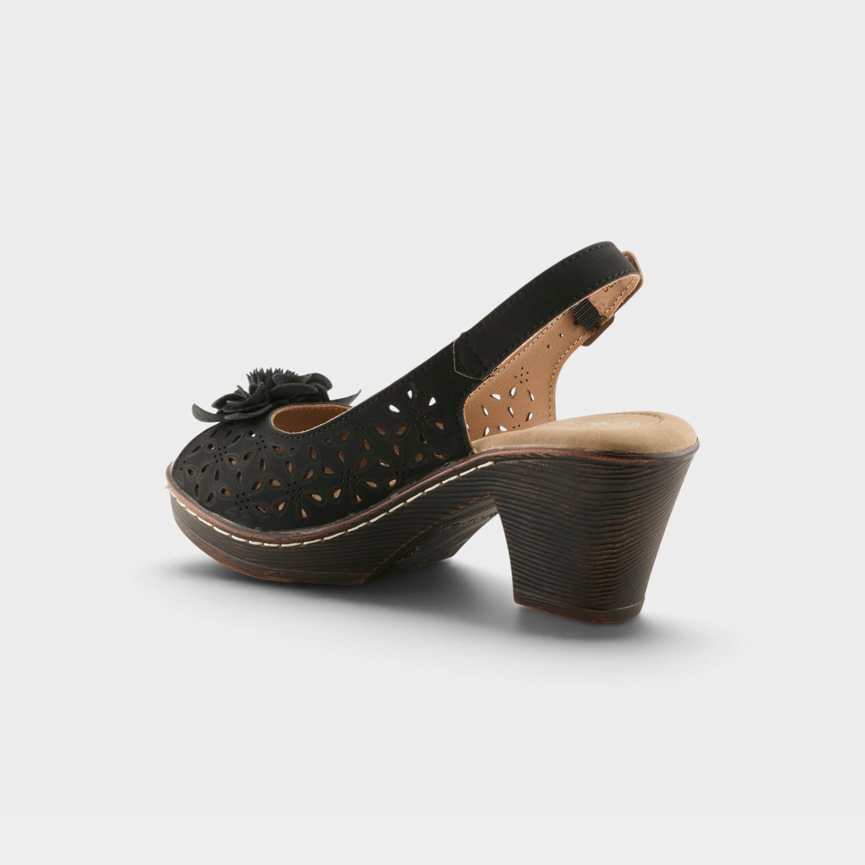 Patrizia Doriday Black Slingback Sandal