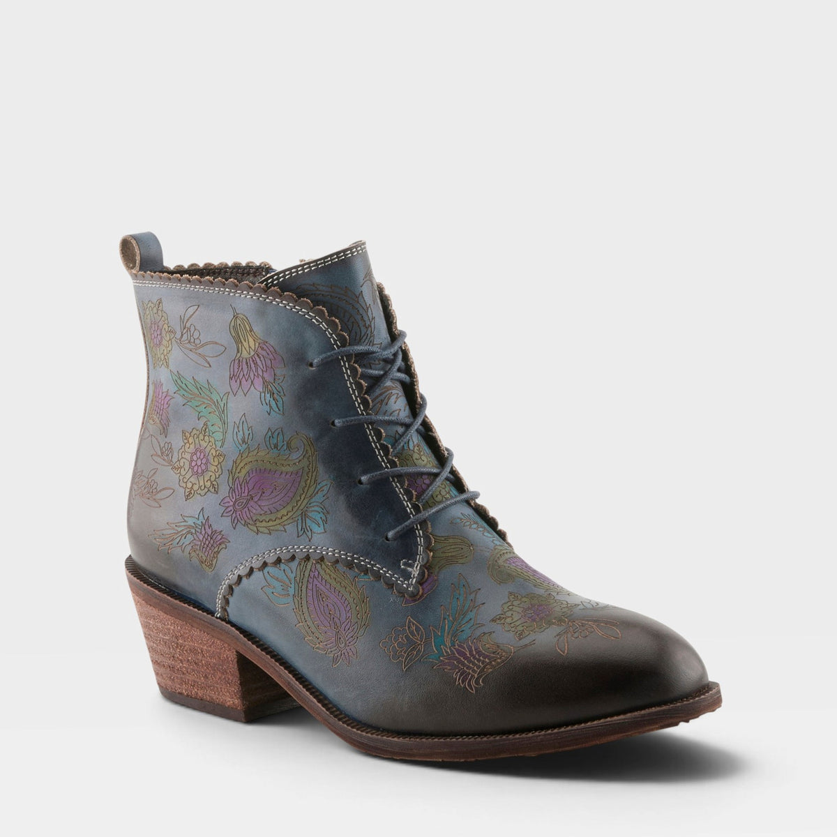 L'Artiste DUJU BOOTS in NAVY, front view