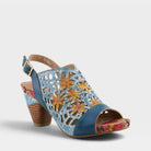 L'Artiste ECLIPSING SANDALS in BLUE MULTI, front view