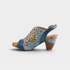 L'Artiste Eclipsing sandals in Blue Multi, side view