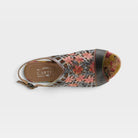 L'Artiste Eclipsing sandals in Black Multi, top view