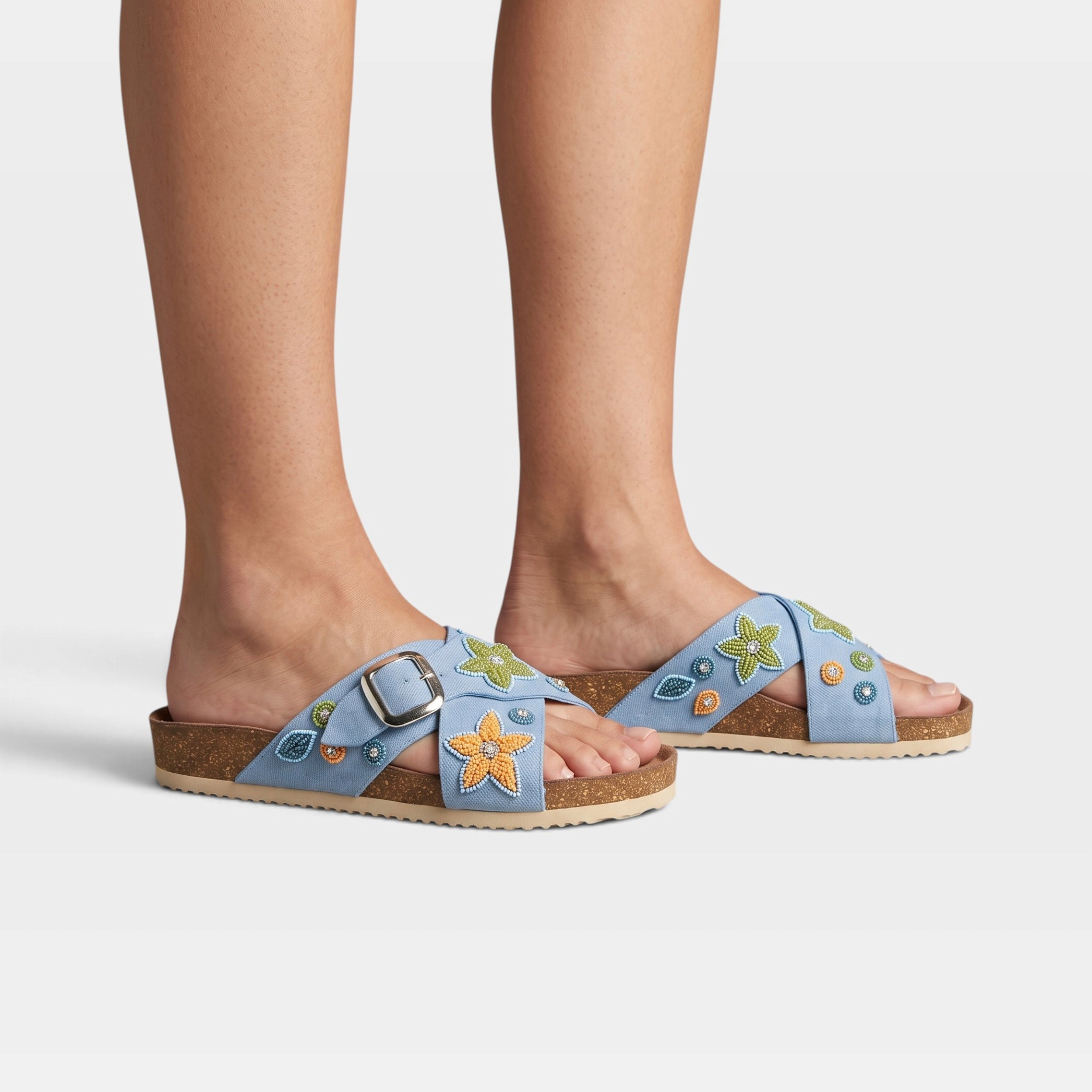 Azura Eilish Blue Multi Sandal