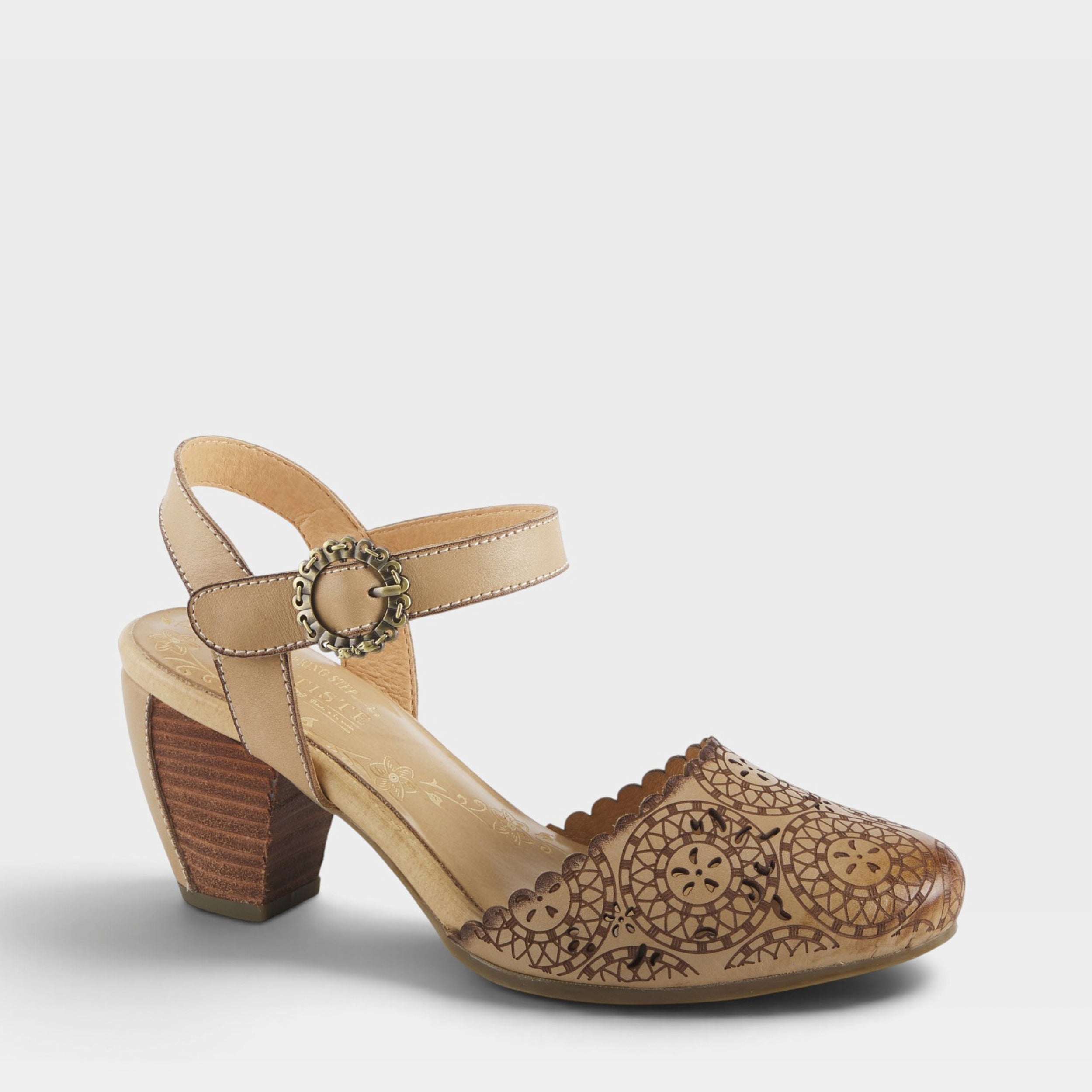 L'Artiste EILOOTA SANDALS in BEIGE, front view