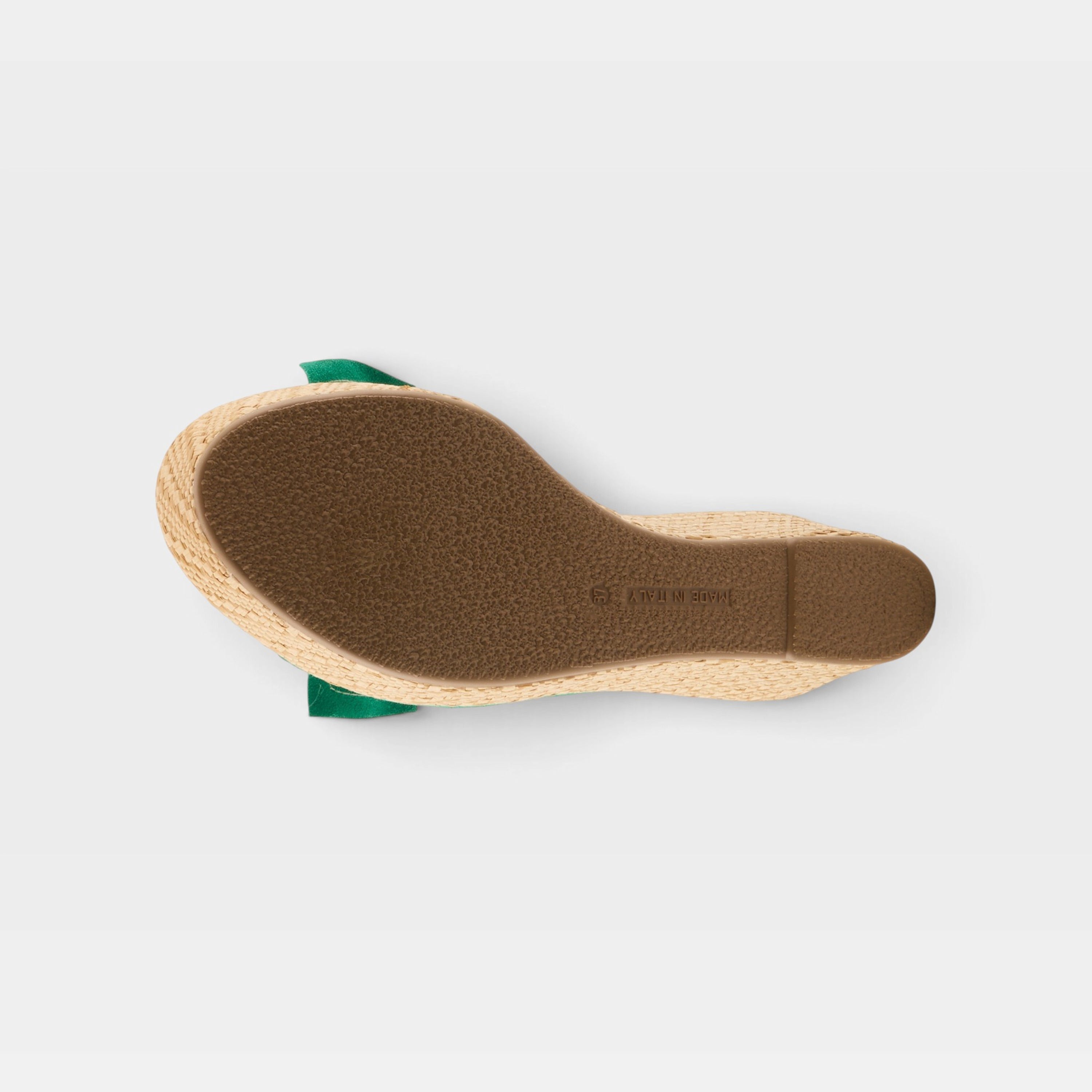 Spring Step Ellyn-Woven Green Suede Slide Sandal