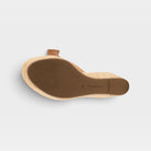 Spring Step Ellyn-Woven Tan Suede Slide Sandal