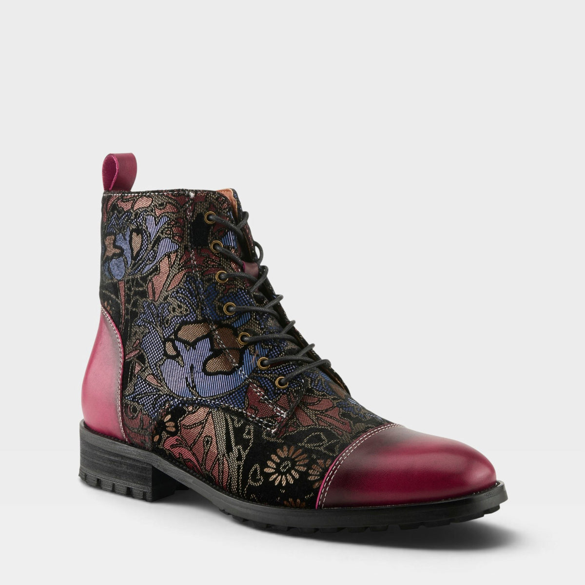 L'Artiste MEN ELTON BOOTIE in CABERNET MULTI, front view
