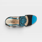 Azura Embroidery Black Multi Sandal