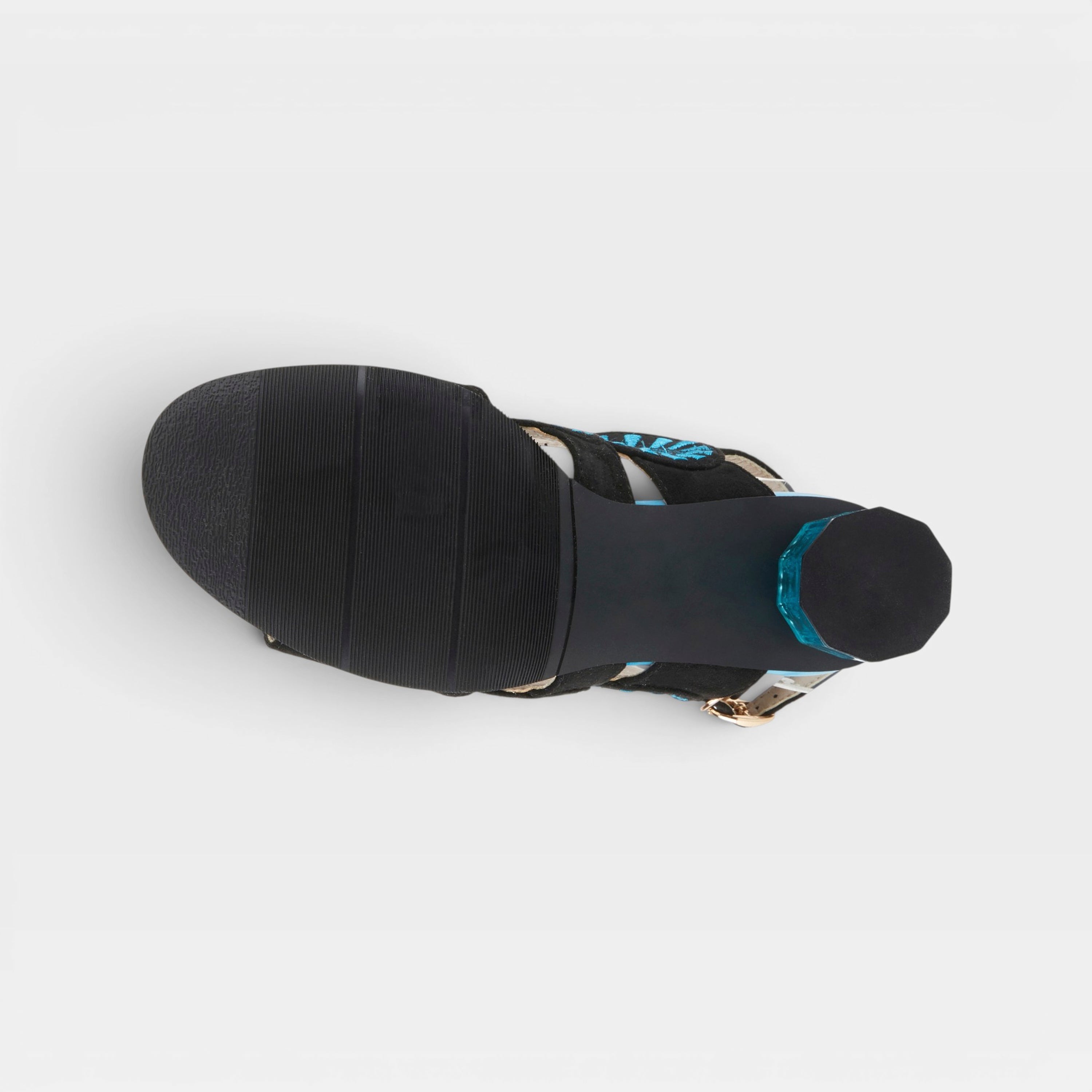 Azura Embroidery Black Multi Sandal