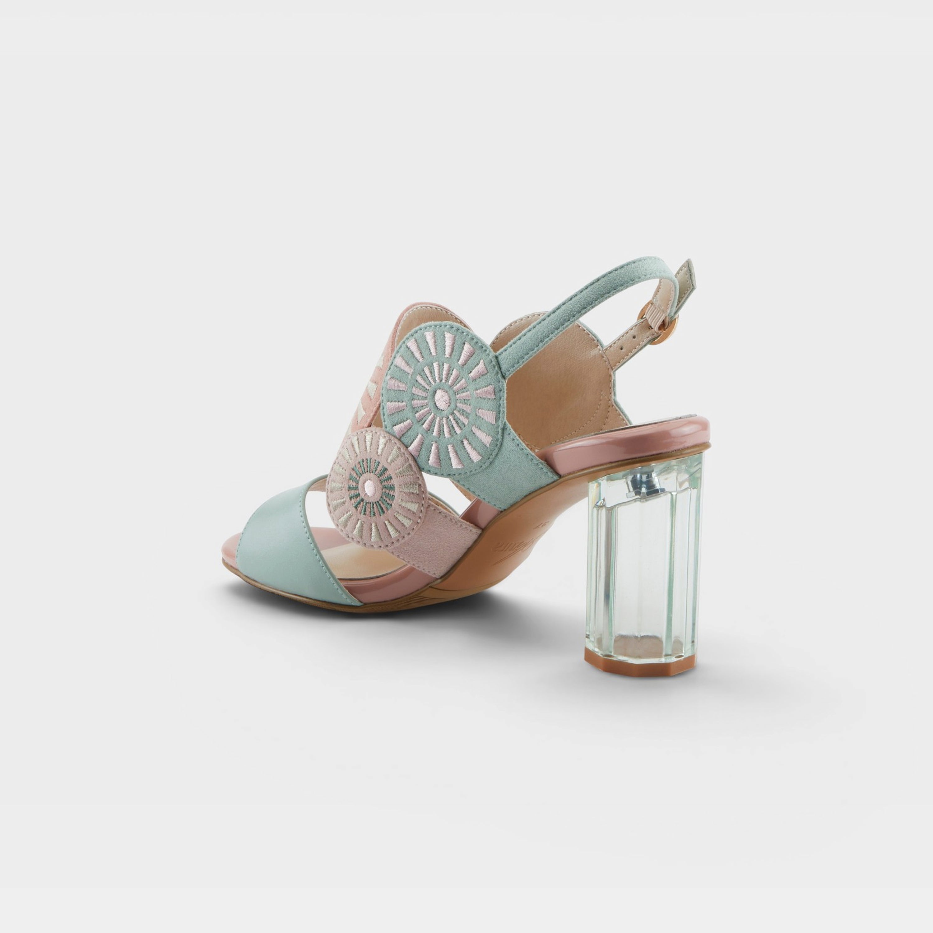 Azura Embroidery Mint Green Multi Sandal