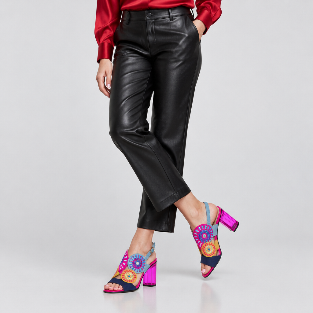 Azura EMBROIDERY SANDALS – on-foot lifestyle view