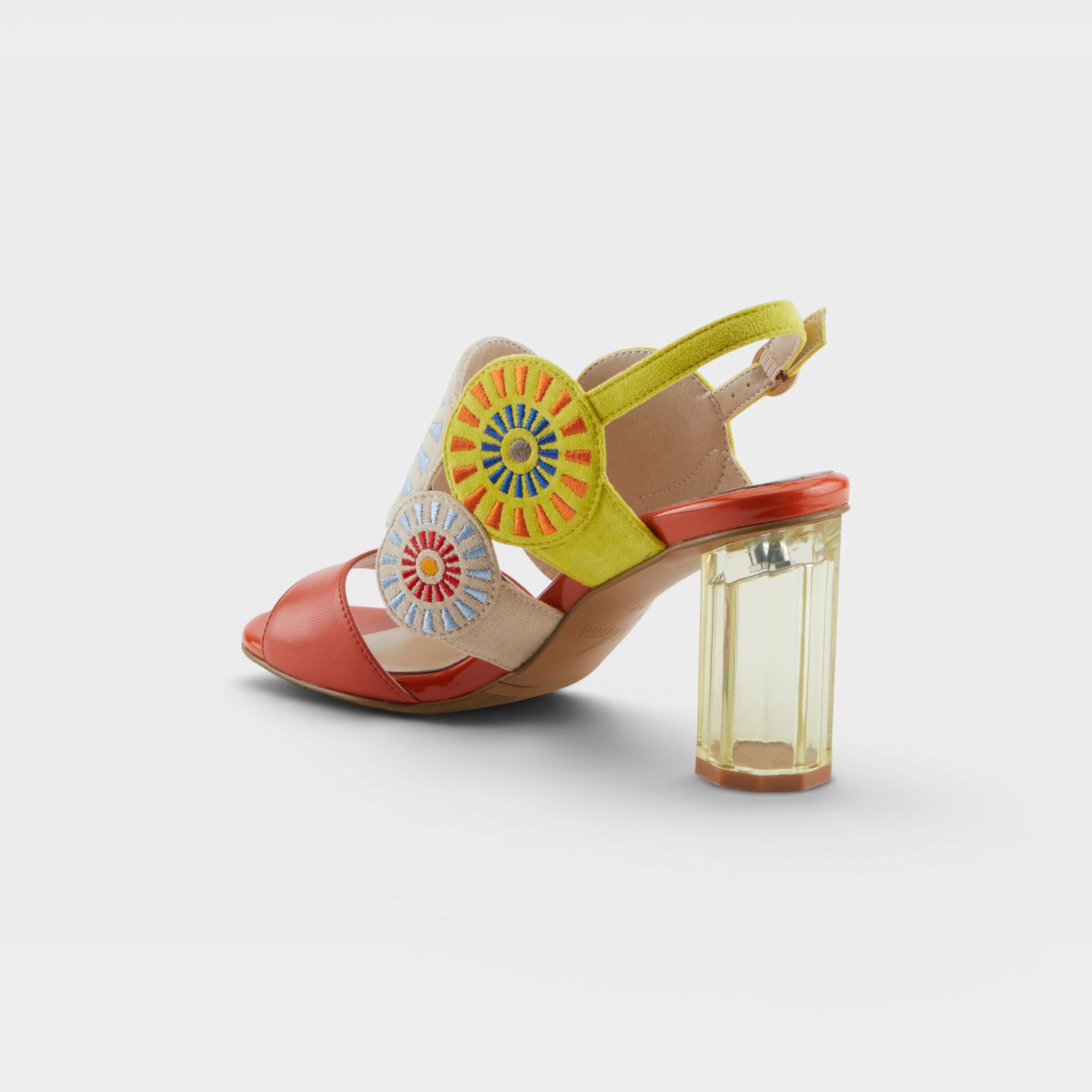 Azura Embroidery Orange Multi Sandal
