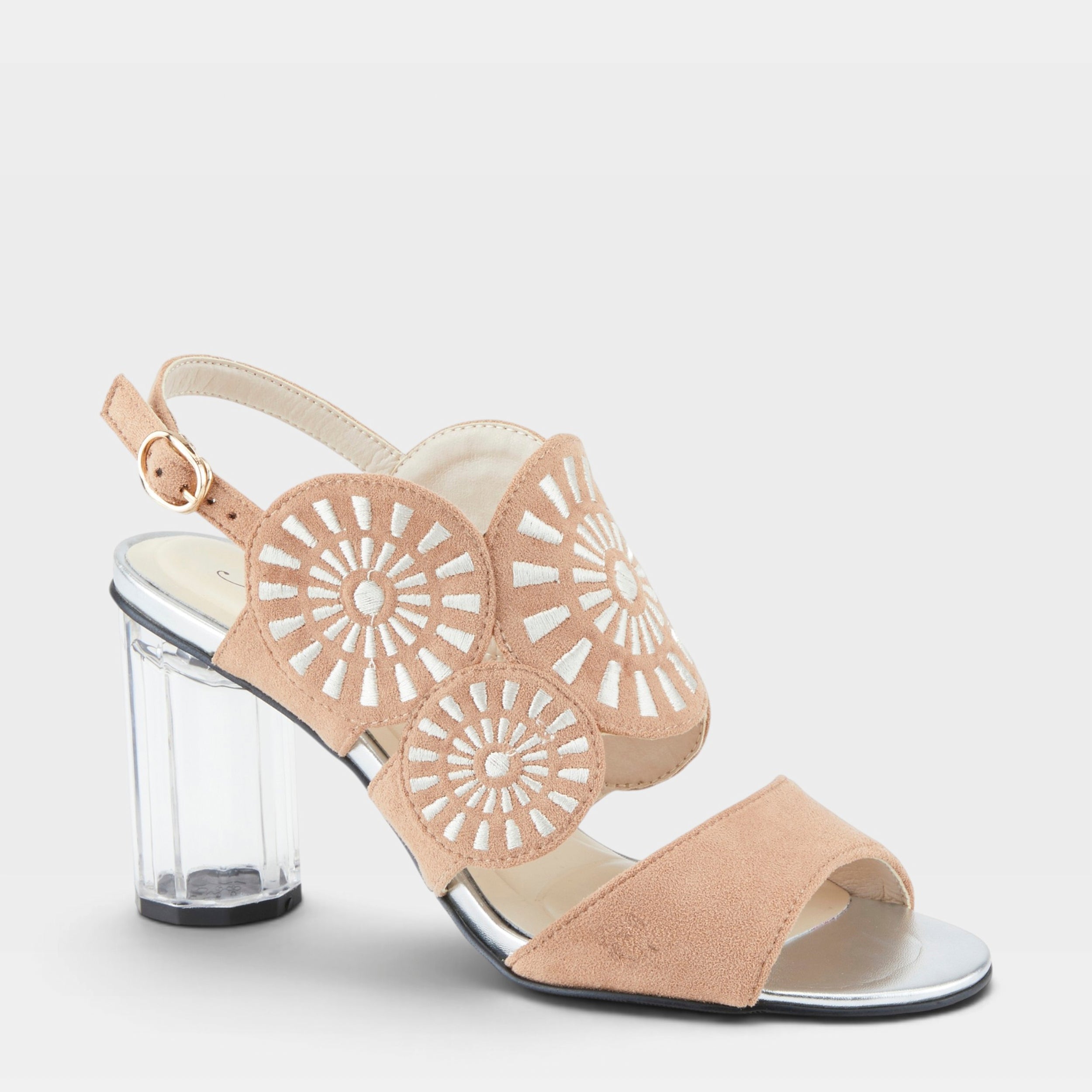 Azura Embroidery Tan Multi Sandal