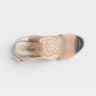 Azura Embroidery Tan Multi Sandal